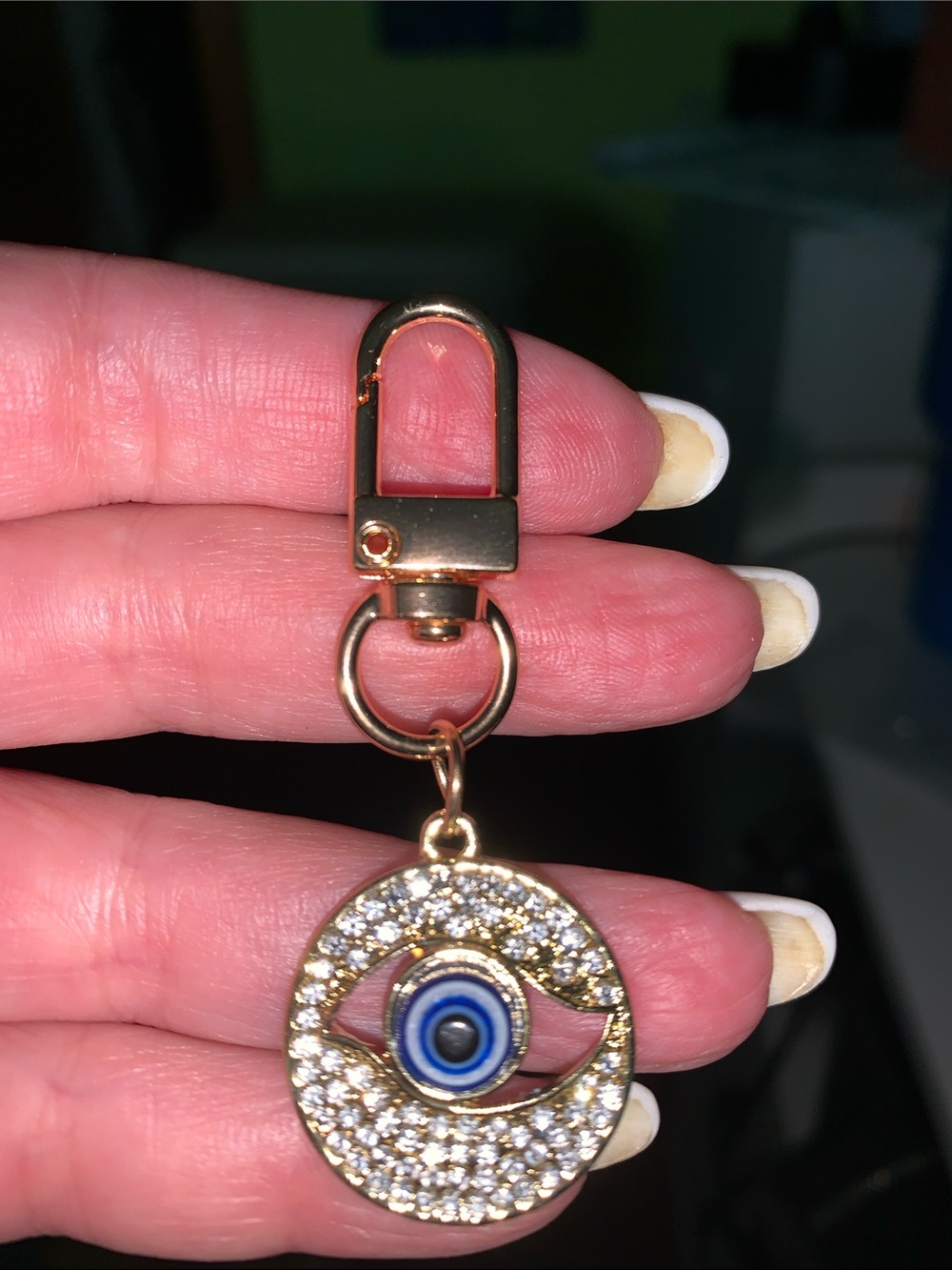 Evil Eye protection bag/purse charm keychain is stunning